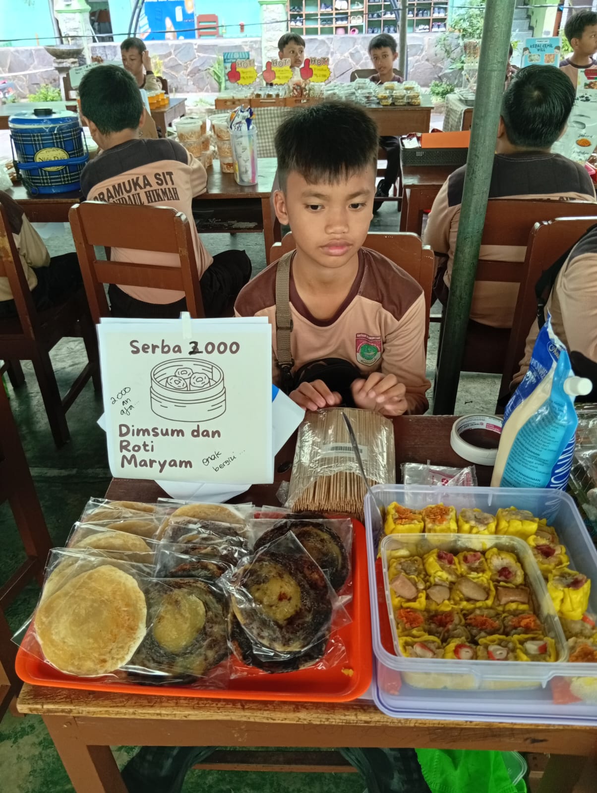 salah satu lapak dari siswa yang mengikuti market day